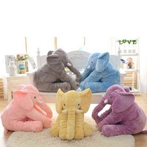 4060 cm Plush Elephant Pillow Cuddly Toy Soft och Cute Doll Födelsedag och julklappar till LDREN BOY GIRL J220729