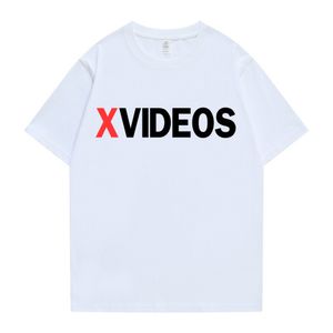 T Shirt Erkekler Büyük Logo Ünlü Marka Xvideos T-Shirt Erkek Kısa Kollu 18 Renk Web Sitesi Tee Pamuk Yaz Ekibi Boyun Top Yüksek Kalite 2022 Ins