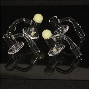 Blender Spin Quartz Banger Nails Smoking Beveled Edge Bangers 10mm 14mm Joint With Spinner Cap Glass Marble Ruby Pearls