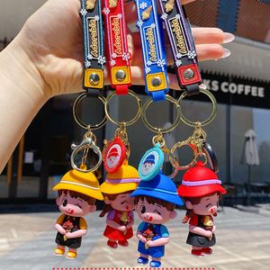 Cartoon PVC Doll Keychain Toys Anime Dolls Keychains Epoxy Ice Cream Boys Girls Beyrings Tassen Ornamenten Cars Key Pendanten Creatieve geschenken DHL