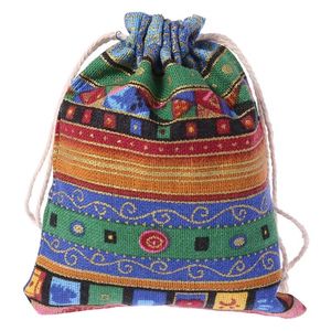 Present Wrap Drawstring Jewelry Pouch Cotton Linen Bags Wedding Favors Egyptian StyleGift