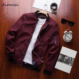 Dimusi Spring New Mens Bomber Jacket Zipper Jacket Мужская повседневная уличная одежда хип -хоп Slim Fit Pilot Coat Men Plus Size 4xlta214 T200319