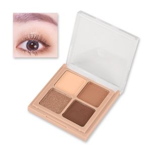 Four-color matte pearlescent eye shadow portable novice repair #04 ice cream color 1pc