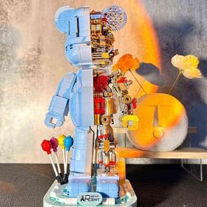 Bearbricking Net Red DIY Violent Bear Half-Body Robot MOC Tide Play Building Blocks Brick Toy To Send Boyfriend Holiday Gift G220524