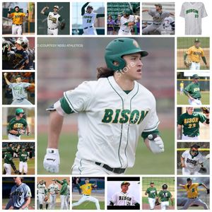 2022 NCAA NORTH DAKOTA STATE BISON SYTD BASEBALL JERSEY NDSU 30 Reese Ligtenberg 31 Max Loven 32 Andrew Baumgart 35 Leland Wilson 37 Jaxon Edwards Shea Zetterman