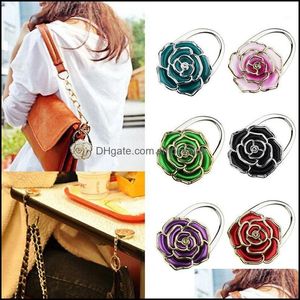 Blumenförmige Aufhänger Haken Kleiderbügel für Tasche hängen Halter Rose Tisch Büro Floding Geldbörse Handtasche Regenschirm Drop Lieferung 2021 Haken Schienen H