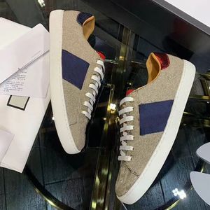Print Stripe Designer Shoes Top Quality Grey White ACE Embroidered Mens Women Genuine Leather Design Sneakers Luxury Casual Shoe #gg5801