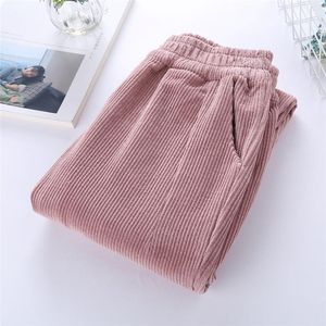 Autumn Corduroy Pants Pantalon Mujer Elastic Waist Harem Plus Size 3XL Casual Sweatpants Trousers Loose D05