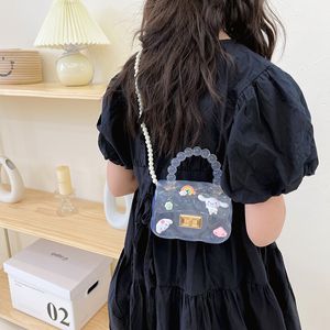 PVC Handtaschen Mini Jelly Bag Kinder Kleine Perlentasche Baby Satchel Taschen