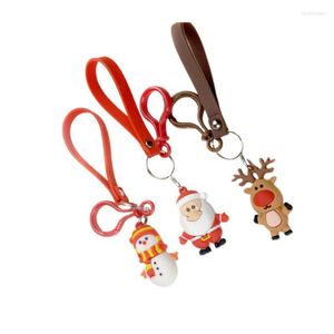 ingrosso Pvc Bracelet Charms-Braccialetti Charm Santa Claus Deer Snowman PVC Chain Chain Fumettoni Silicone Rope Rings Raym22