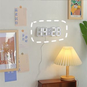 Home Decor Digital Wall Clock Alarm s Hanging Table s Calendar Thermometer Electronic s 3d 220426