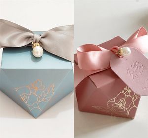Zapasy imprezowe pudełko prezentowe bez tagu diamentowego formy papierowe pudełka na cukierki czekoladowe opakowanie pudełko ślubne dla gości