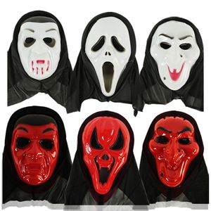 Bruxa De Horror venda por atacado-Festival de fantasmas por atacado Máscara de Halloween Halloween Horror Devil Scream Skeleton Grimace Prop Death Headgear Face Face Face