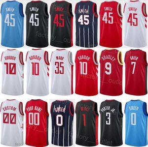 Uomo Donna Bambini Serigrafia Draft Pick Basketball Jabari Smith Jersey 45 Tari Eason Eric Gordon 10 Jalen Green 0 David Nwaba 2 Kevin Porter