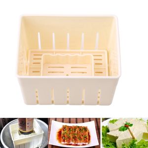 Hot DIY Plastic Press Mould Homemade Soybean Curd Tofu Making Mold With Cheese Cloth Kitchen Cooking Tool Set