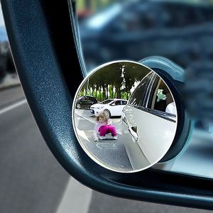 HD Car 360 Wide Angle Blind Spot Mirror for Reversing Rearview Convex Mirror Small Frameless Round Sricky Mirror 5cm