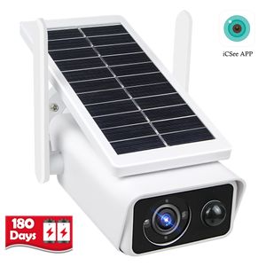 Wholesale battery power security camera for sale - Group buy 1080P HD WiFi Camera Outdoor Solar Panel Wireless Security Camera Battery Powered PIR Motion IP66 CCTV Surveillance Camera iCSee