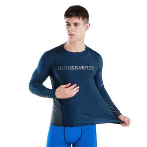 Men Swimsuit Swimming T-shirt Beach UV Lycra Protection Swimwear Rash Guard Long Sleeve Surfing Diving Swimsuit Surf Rashguard 220509