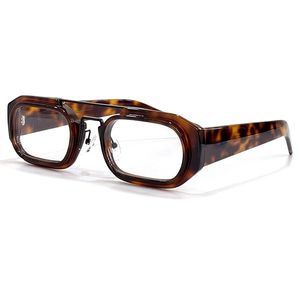 Pequeno acetato retângulo envoltório envoltório quadro homens mulheres punk miopia quadro luxuoso eyewear decorativo com espetáculo preto