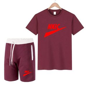 Летний дизайнер спортивный спортивный спортивный спортивный бренд логотип печать случайные моды хлопок с короткими рукавами толстовка мужская футболка + шорты брюки костюмы