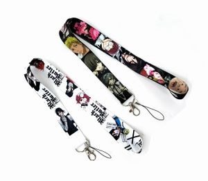 Japan Anime Black Butler Key Chain Lanyards Designer Neck Strap Mobile Cell Phone Keys ID Card Holder for Wallet Keys DIY Hanging Rope Charms