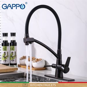 Gappo Kitchen Faucets Черный с фильтрованным водопроводом с кран кухонная раковина кран фильтрованное кран кухонное смеситель краны Torneira T200424