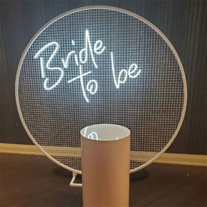 Custom Led Bride To Be Flexible Neon Light Sign Decorazione di nozze Camera da letto Decorazione della parete di casa Festa di matrimonio Decorativa 220615