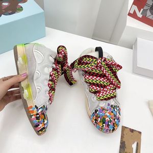 Hochwertige bunte Turnschuhe, Unisex, große Schnürsenkel, Skateboard-Schuhe für Damen, echtes Leder, Wildleder, lässige flache Schuhe, Designer asdasdasda