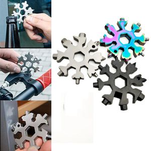 Other Hand Tools 18in1 Multifunctional Snow Wrench Mini Hexagon Socket Combination Wrenches Keychain Flat Head Phillips Screwdriver Bottle Opener ZL0797