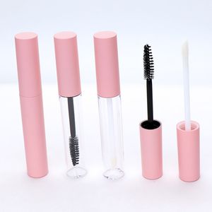 500 pz/lotto 10 ml Personalizzato Rosa Trasparente Mascara Crema Per Ciglia Fiala Caso Siero Contenitore Vuoto Mascara Bacchetta Tubi di Imballaggio con la Spazzola