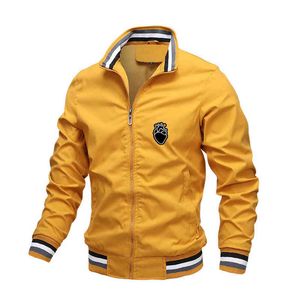 2022 Jacka Men Casual Baseball Jacket Spring Autumn Fashion Slim Fit Men Jacket V-Neck Jackets Brand Casual Coats Top Quality T220816