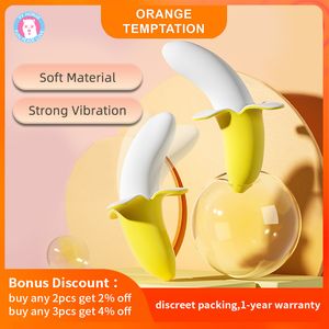 Dildo a forma di banana per le donne vibratori morbidi in silicone clitorideo stimolatori vaginali punto G femminile carino adulto giocattoli sexy coppie