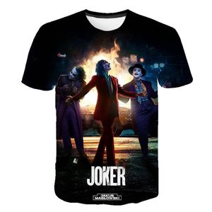 Serin goth kıyafetleri Joker 2 baskılı tişört erkek kadın çocuklar yaz kısa kollu sokak kıyafetleri tshirt erkek kız çocuk üstleri tees 220623