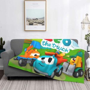 Decken TV-Filme zeigt Leo The Truck Deckenbezug Fleece Kinder Sohn Warmer Überwurf für Outdoor-Reisen Schlafzimmer Steppdecke