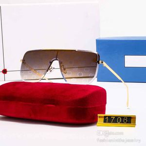Lüks Tasarımcı Kadın İçin Güneş Gözlüğü Kadın Yarı Yenilemsiz Metal Pembe Büyük Boyutlu Orijinal Yetişkin Lady Gözlük Modaya uygun UV400 Polarize Moda 8 Renk İsteğe Bağlı