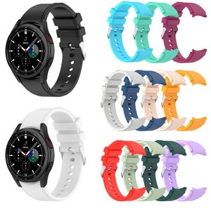 Pulseiras de relógios com pulseira de silicone para Samsung Galaxy Watch 4 Classic 42/46mm 4 40/44m Watch 3 41mm Watchbands Smartwatch Substituição