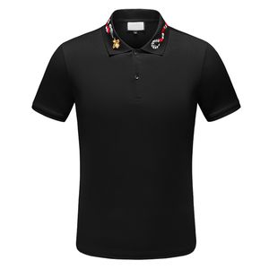 2022Summer Clothes Luxury Designer Polo Shirts Men Casual Polo Fashion Snake Bee Print broderi T Shirt High Street Mens Polos #39