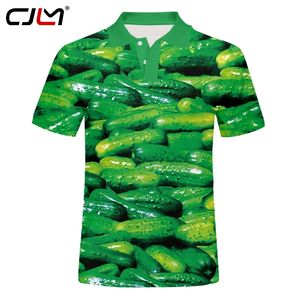 Hochwertiges, farbenfrohes 3D-Kimchi-Gurken-Poloshirt, lässige Poloshirts, Herren-Kurzarm-Poloshirt, Ankunfts-Poloshirt 220623
