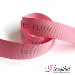 11239mm Decorazioni fai da te Nastro personalizzato Grosgrain Nastri per confezione regalo stampati privati 100 yardslot 220608