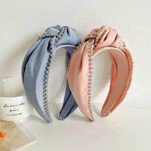 NOVA CLAY TURBAN Women Women Band para a cabeceira sólida Fita de cabelo largo lateral Acessórios de arco de cabelo plástico largo largo Drop Shipping