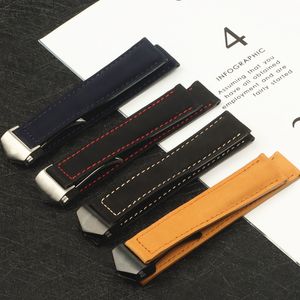 Echtes Nubukleder 20mm Armband für TAG-Band für Heuer-Gürtel Faltschließe Handgelenkarmband Uhrenarmband Schwarz Braun Blau