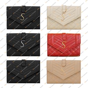 Ladies Fashion Designer Luxury Caviar MATELASS Envelope Wallet Grain De Poudre Embossed Leather Coin Purse Key Pouch Card Holder High Quality TOP 5A 651026 Business