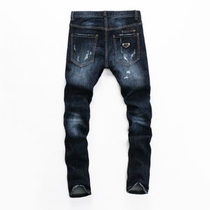 Dsq Jeans Mens Luxury High Quality Designer Skinny Ripped Cool Guy Causal Hole Denim Fashion Brand Fit Jean Men Washed Pants