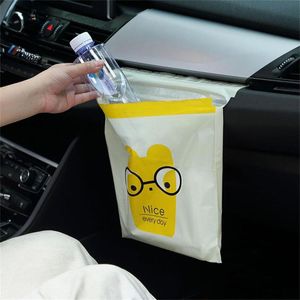 Car Organizer 15pcs Trash Bag Can Paste Organize Self-adhesive Storage Disposable Cleaning Interior Accessories