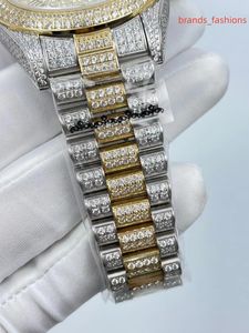 2023new 핫 판매 부티크 남자 시계 인기있는 다이아몬드 패션 시계 완전 자동 기계 힙합 랩
