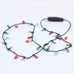 Ketten PCs Mini blinkende Leuchten blinkende Weihnachtslichter Kostüm Halskette 8 LED-Lampen HSJ88chains