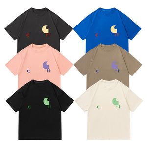 Mens T-shirts Carhart Letter Printing Män Kvinna Tee Kortärmad T-shirt Casual Alfabet Skriv ut Doodle T-shirts 12 Färg