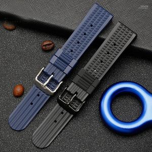 Assista Bands Wholesale Rubber tire 20mm 22mm WatchBand para SRP777J1 Bandeira de mergulho Blue prevenir poeira Hele22