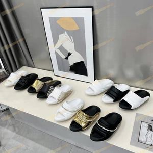 Hochwertige Designer-Hausschuhe, Sommer-Sandalen, Absatz, schwarzes und weißes Leder, B-IT Puffy Slipper, Herren-Damen, schwarz-goldene Plateauschuhe, Pantoletten, 6 cm