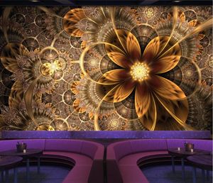 3d wallpaper photo wallpaper Abstract gorgeous flower living room bedroom bar KTV background wall papel de parede